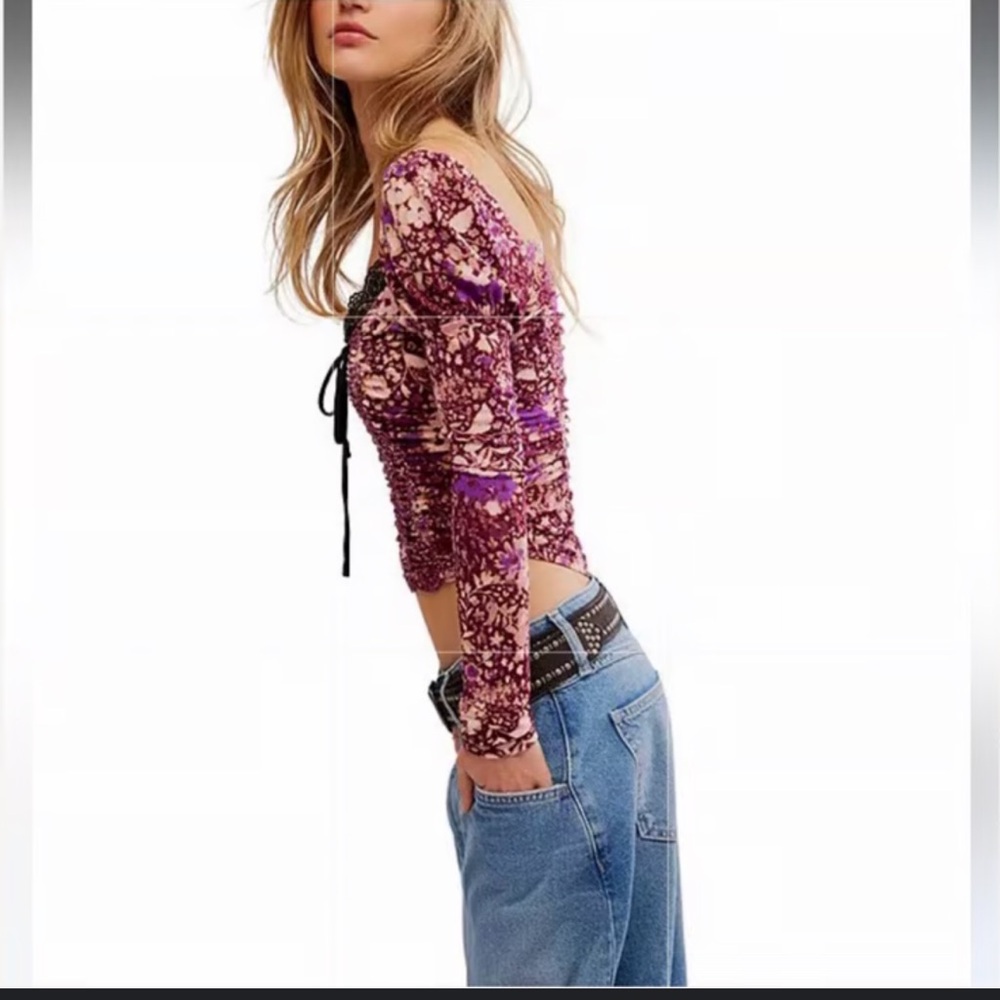 Free People Layer It On Me Ruched Top - Picture 3 of 5